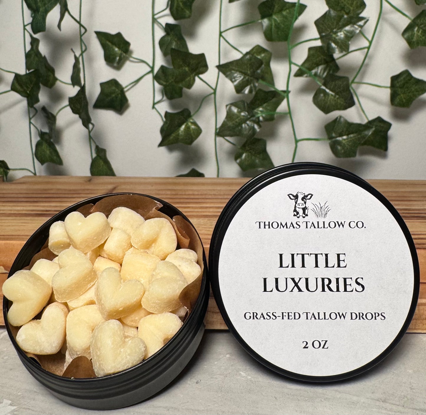 Little Luxuries- Tallow Drops! Madagascar Vanilla Bean Infused Tallow - 16 Hour Infusion - Raw Ingredients - No Essential Oils