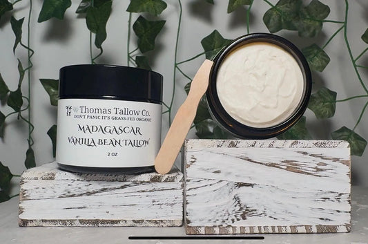 Madagascar Vanilla Bean Infused Tallow - 16 Hour Infusion - Raw Ingredients - No Essential Oils