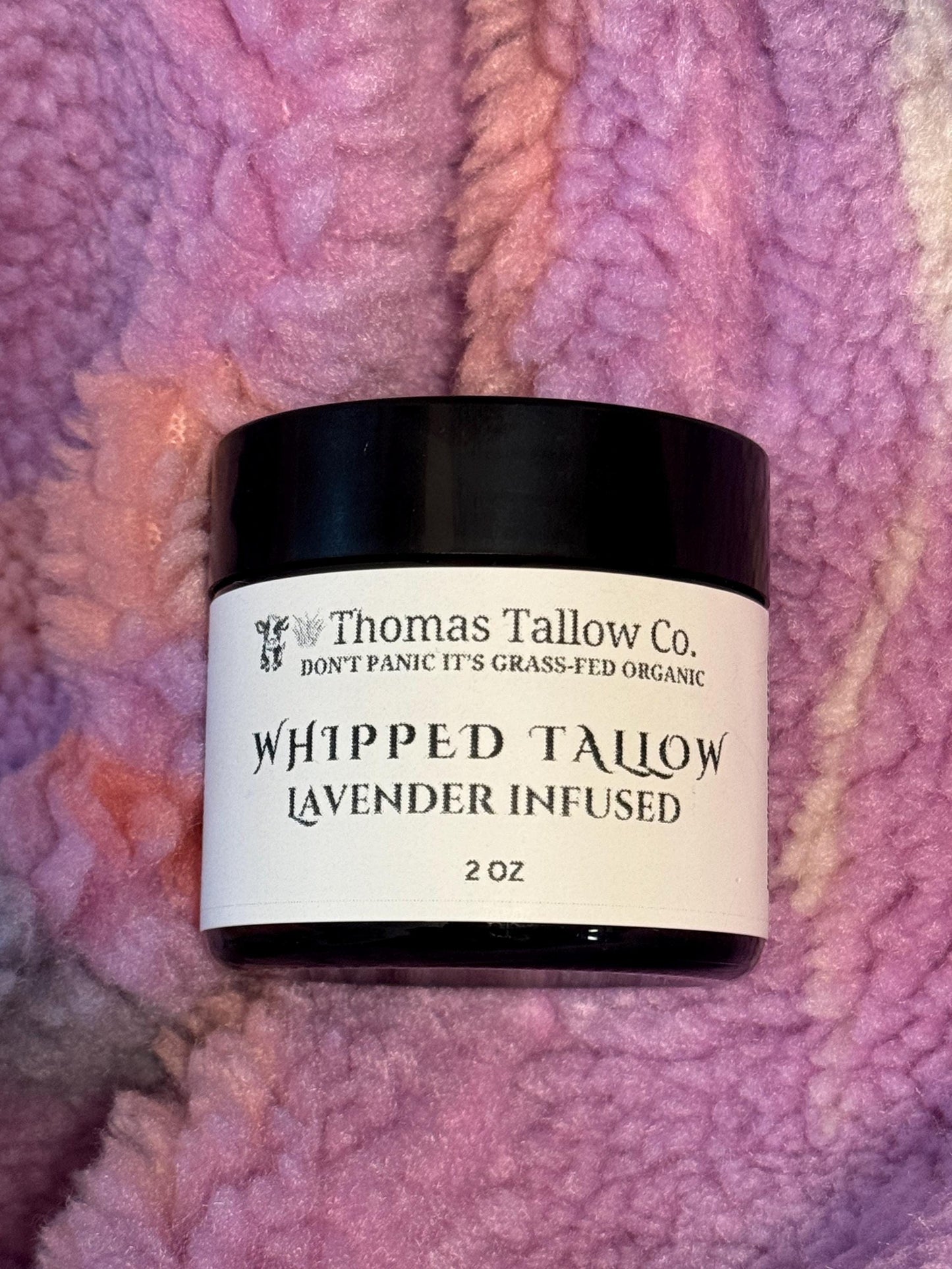 Lavender Infused Whipped Tallow 100% Organic Grass-Fed Pasture Raised Beef Tallow